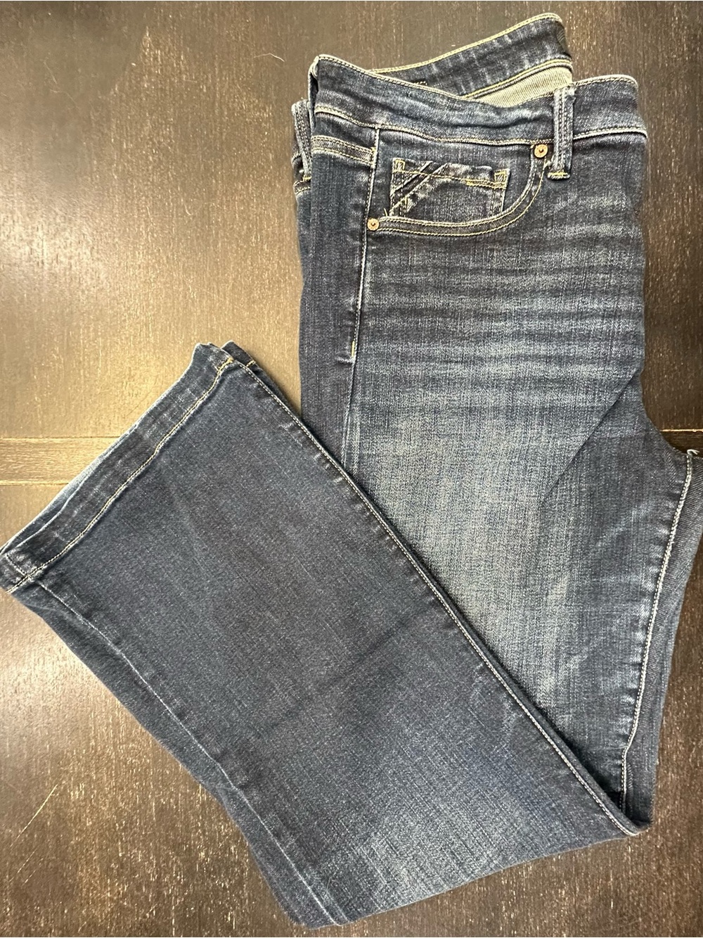 BKE Women's Flare Jeans in Dark Blue Wash